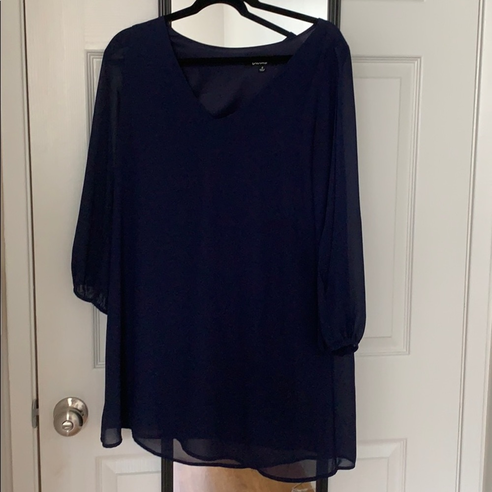 Navy blue flowy dress